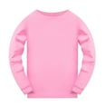 thumbnail image 1 of Tiijoy Boys Long Sleeve Pajama Top Solid Color Soft T-Shirt Basic Undershirt, Sizes 7-8, 1 of 3