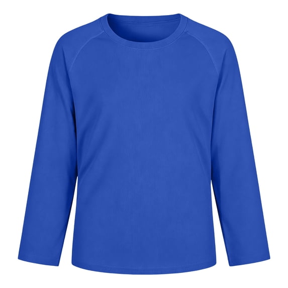 Tiijoy Boys Long Sleeve Rash Guard Quick Drying Stretch Sun Shirt Top, Sizes 5-6