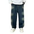 thumbnail image 1 of Tiijoy Boys Loose Fit Distressed Jeans Casual Straight Leg Pull On Denim Pants, Sizes 4-5, 1 of 8