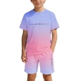 thumbnail image 1 of Tiijoy Boys Outfits Kids Gradient Short Sleeve T Shirt Shorts Set, Sizes 8-9, 1 of 4