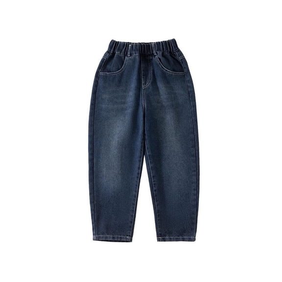 Tiijoy Boys Relaxed Fit Pull On Jeans Versatile Casual Active Denim Pants, Sizes 6-7
