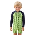 thumbnail image 1 of Tiijoy Boys Shark Print Long Sleeve Rash Guard Surfing Suit One-Piece Swimsuit with UPF50+, 1 of 8
