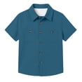 thumbnail image 1 of Tiijoy Boys Short Sleeve Button Up Shirt Summer Casual Collared Pocket Shirt, Sizes 5-14, 1 of 3