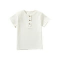 thumbnail image 1 of Tiijoy Boys Short Sleeve Henley T-Shirt Casual Summer Solid Knit T Shirt Top, Sizes 7-8, 1 of 3