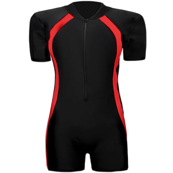 Tiijoy Boys Short Sleeve Rash Guard Surfing Suit Athletic One-Piece Swimsuit Bathing Suit