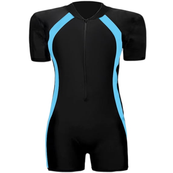 Tiijoy Boys Short Sleeve Rash Guard Surfing Suit Athletic One-Piece Swimsuit Bathing Suit