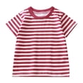 thumbnail image 1 of Tiijoy Boys Short Sleeved Striped T Shirt Unisex Casual Crew Neck T-Shirt, Sizes 8-10, 1 of 3