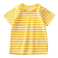 thumbnail image 1 of Tiijoy Boys Short Sleeved Striped T Shirt Unisex Casual Crew Neck T-Shirt, Sizes 8-10, 1 of 3