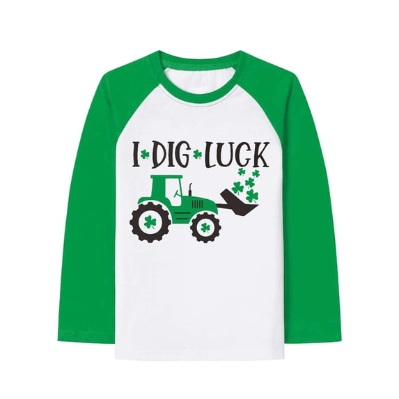 Tiijoy Boys St. Patrick's Day T-Shirt Casual Long Sleeve Graphic T Shirt, Sizes 2-14