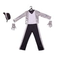 thumbnail image 1 of Tiijoy Boys Stage Performance Dance Outfits Sparkly Cardigan Jacket Pants Hat Gloves 4Pcs Set, Sizes 7-8, 1 of 3