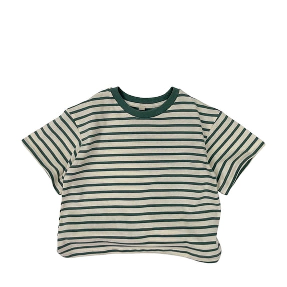 Tiijoy Boys Striped Short Sleeve T-Shirt Casual Unisex Crew Neck T Shirt Tee, Sizes 18-24 Months