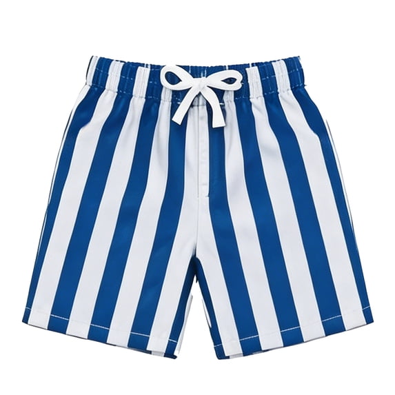 Tiijoy Boys Striped Swim Trunks Ith Compression Liner Swimwear Bathing Suit, Sizes 2-14
