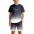 thumbnail image 1 of Tiijoy Boys Summer Beach Outfits California Print Gradient Short Sleeve Tee Shorts Set, Sizes 4-14, 1 of 4