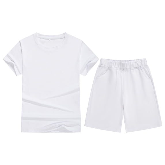 Tiijoy Boys Summer Casual Outfit Set Short Sleeve T Shirt and Shorts Tracksuit, Sizes 2-13