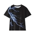 thumbnail image 1 of Tiijoy Boys Summer T-Shirt Lightning Print Short Sleeve T Shirt Tee, Sizes 3-12, 1 of 2