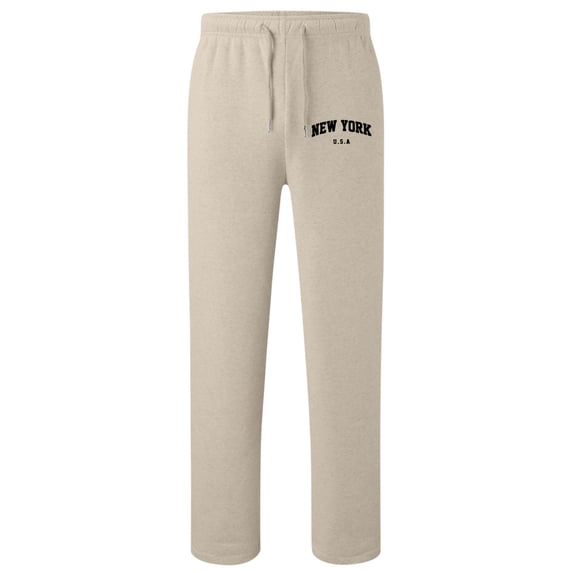 Tiijoy Boys Sweatpants New York Letter Graphic Open Bottom Joggers Trousers, Sizes 4-5