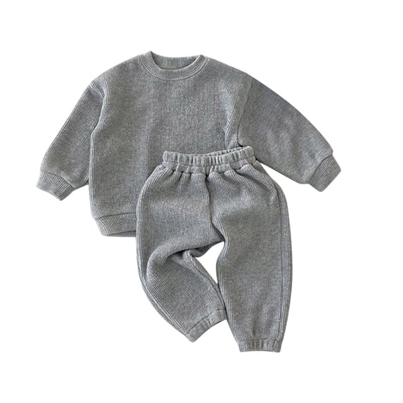 Tiijoy Boys Sweatsuit Solid Long Sleeve Sweatshirt Pants Set Casual Sports Outfits