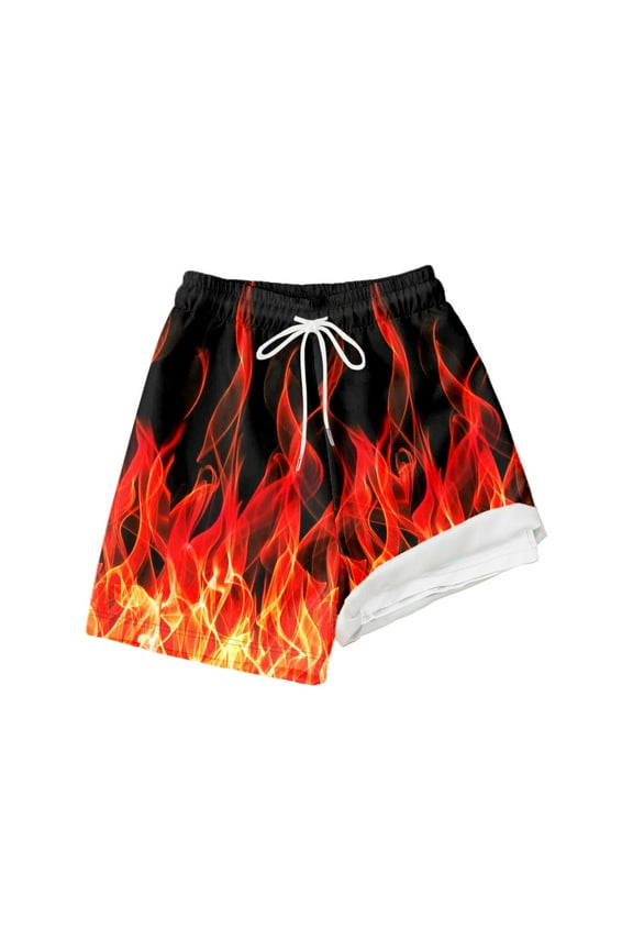 Boys Swim Trunks Compression Liner Stretch Swim Shorts Soft Swimwear, Sizes 10-12