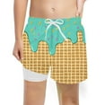 thumbnail image 1 of Tiijoy Boys Swim Trunks Cute Ice-Cream Print Swimming Shorts with Mesh Lining, Sizes 8-9, 1 of 3
