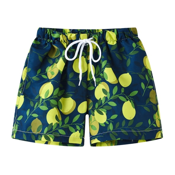 Tiijoy Boys Swimming Trunks Quick Dry Drawstring Board Shorts Beach Bathing Suit, Sizes 2-8