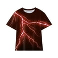 thumbnail image 1 of Tiijoy Boys T-Shirt Lightning Print Short Sleeve T Shirt Kids Casual Tee, Sizes 3-12, 1 of 2