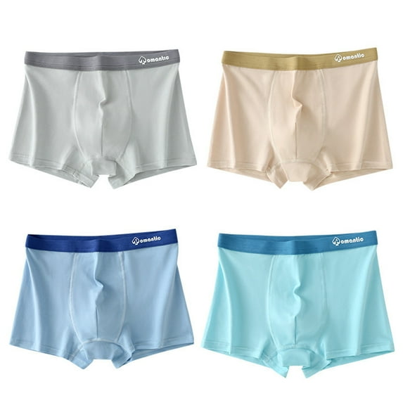 Tiijoy Boys Tagless Comfort Flex Boxer Briefs Comfortable Soft Underwear, 4 Pack, Sizes 12-15