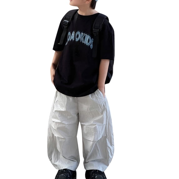 Tiijoy Boys Trendy Short Sleeve T-Shirt Glow In The Dark Wing Print Loose Tee, Sizes 8-9
