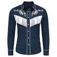 thumbnail image 1 of Tiijoy Boys Western Cowboy Shirt Vintage Long Sleeve Button-Down Shirt Top, Sizes 4-13, 1 of 3