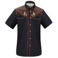 thumbnail image 1 of Tiijoy Boys Western Cowboy Short Sleeve Shirt Summer Casual Button-Down Shirt, Sizes 6-15, 1 of 3