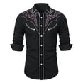 thumbnail image 1 of Tiijoy Boys Western Long Sleeve Shirt Casual Button Down Cowboy Shirt, Sizes 4-13, 1 of 3