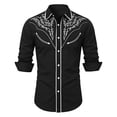 thumbnail image 1 of Tiijoy Boys Western Long Sleeve Shirt Casual Button Down Cowboy Shirt, Sizes 4-13, 1 of 3