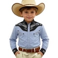 thumbnail image 1 of Tiijoy Boys Western Shirt Kids Long Sleeve Button Down Cowboy Shirt, Sizes 4-13, 1 of 3