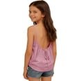 thumbnail image 1 of Tiijoy Camisole for Girls Summer Backless Camisole Flowy Spaghetti Strap Shirt, Sizes 4-15, 1 of 5