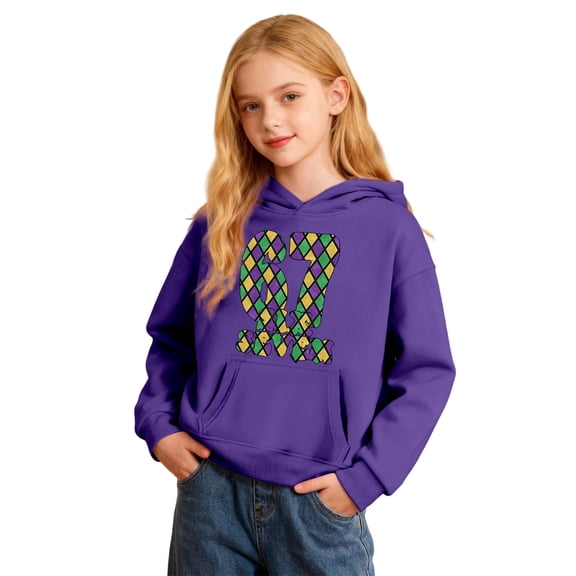 Tiijoy Carnival Hoodie for Girls 67 Print Hooded Sweatshirt Soft Pullover Top, Sizes 9-10