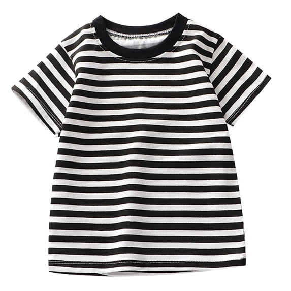 Tiijoy Children's Short Sleeved Striped T Shirt Summer Casual T-Shirt Tee, Sizes 18-24 Months