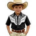 thumbnail image 1 of Tiijoy Cowboy Short Sleeve Shirt for Boys Summer Cowboy Button Down Shirt Top, Sizes 3-14, 1 of 3