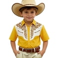 thumbnail image 1 of Tiijoy Cowboy Short Sleeve Shirt for Boys Summer Cowboy Button Down Shirt Top, Sizes 3-14, 1 of 3