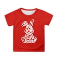 thumbnail image 1 of Tiijoy Easter Graphic T-Shirt for Girls Cute Rabbit Short Sleeve T Shirt, Sizes 3-13, 1 of 3