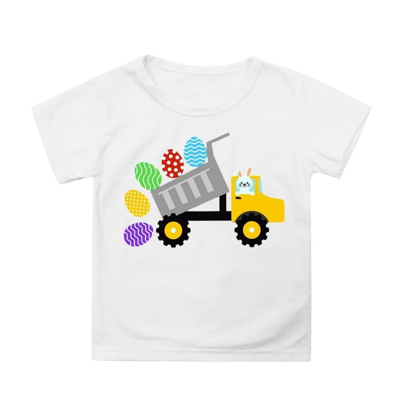 Tiijoy Easter Short Sleeve T Shirt for Girls Casual Round Neck T-Shirt Tee, Sizes 3-13
