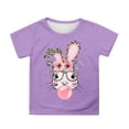 thumbnail image 1 of Tiijoy Easter T Shirt for Girls Cute Bunny Print Short Sleeve O Neck T-Shirt, Sizes 3-13, 1 of 3