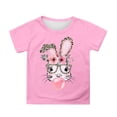 thumbnail image 1 of Tiijoy Easter T Shirt for Girls Cute Bunny Print Short Sleeve O Neck T-Shirt, Sizes 3-13, 1 of 3