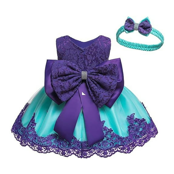 Tiijoy Flower Girls Dress Sleeveless Lace Tutu Birthday Party Princess Dress, Sizes 3-4