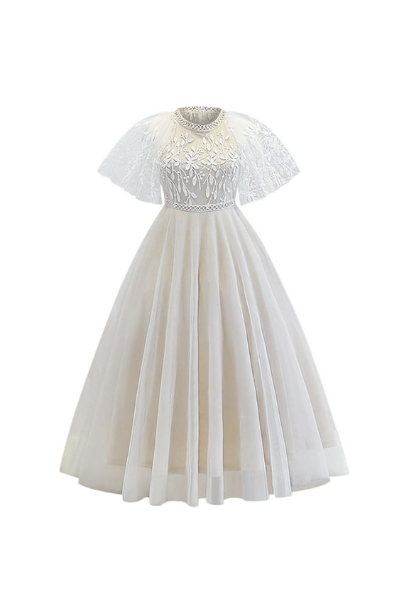 Flower Girls Dress Tulle Wedding Bridesmaid Pageant Gown Princess Dress, Sizes 11-12