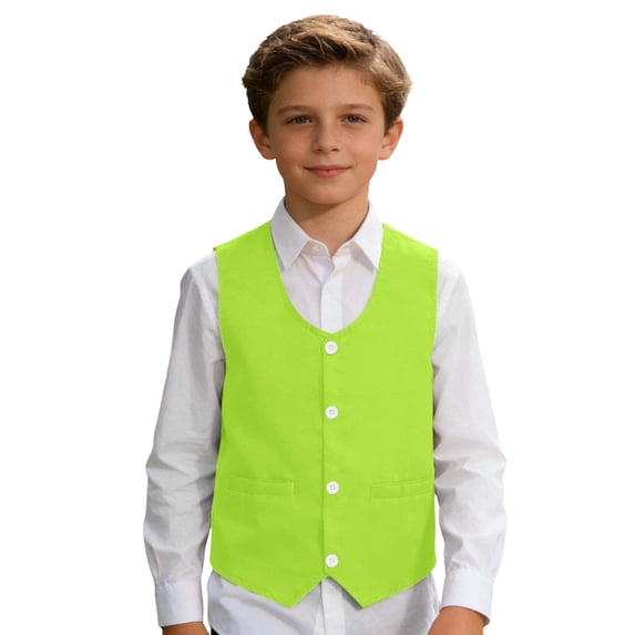 Tiijoy Formal Vest for Boys Wedding Party Waistcoat Kids Solid Sleeveless Vest, Sizes 5-16