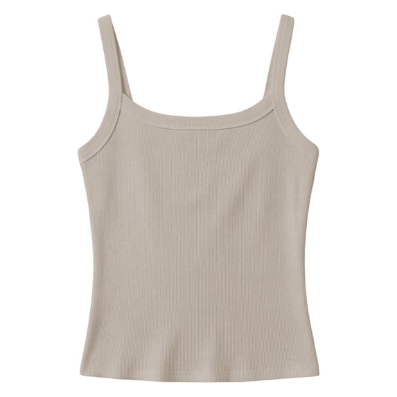 Tiijoy Girl Tank Top Casual Solid Basic Fitted Ribbed Stretch Sleeveless Shirt, Sizes 7-16