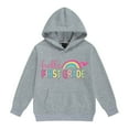 thumbnail image 1 of Tiijoy Girl's Back To School Hoodie Rainbow Letter Print Hooded Sweatshirt, Sizes 3-4T, 1 of 3