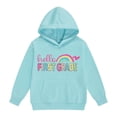 thumbnail image 1 of Tiijoy Girl's Back To School Hoodie Rainbow Letter Print Hooded Sweatshirt, Sizes 6-7, 1 of 3