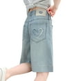 thumbnail image 1 of Tiijoy Girl's Baggy High Waist Denim Shorts Toddler Casual Stretch Jean Shorts Toddler Jorts, Sizes 2-3, 1 of 3