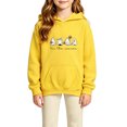 thumbnail image 1 of Tiijoy Girl's Halloween Ghost Graphic Hoodie Fall Pullover Sweatshirt, Yellow, Sizes 4-14, 1 of 3