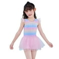 thumbnail image 1 of Tiijoy Girls 1-Piece Swimsuit UPF 50+ Cute Scale Print Swim Dress Bathing Suit, Sizes 6-7, 1 of 8